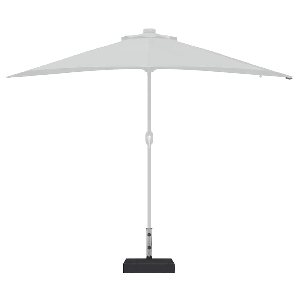 Stojak na parasol przeciwsłoneczny z granitu, czarny, prostokątny, na balkon, taras, do ogrodu, na plażę, stabilny uchwyt podłogowy z adapterem do masztów 38/, czarny/1, Schwarz