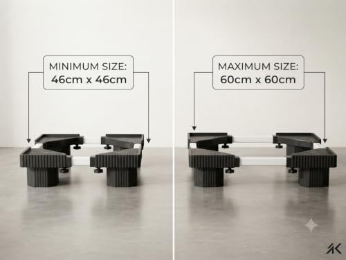 Image of Washing Machine Stand Trolley Waterproof & Rust Free | Adjustable Refrigerator Stand | Heavy Duty Plastic Appliance Dolly for Fridge, Cooler & Top Load Washing Machine