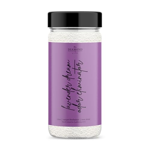 The Diamond Life Home Lavender Dreams Carpet Deodorizer Powder For Home, Vaccuuming Upholstery, Pet Urine, Dog Bed/Cat Litter Boxâ€“ Eliminates Odors, Pet-Friendly - Lavender, Pomelo & Magnolia