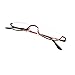Produktbild Inlefen Unisex Halbmond Halbrahmen Lesebrille Metall Material rahmen Frühling Scharniere Brillen (rot/+1.0)