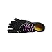 Vibram Women's FiveFingers V-Run | Barefoot Road Running Shoes for Natural Comfort & Stability, Black/Yellow/Purple, 41 EU / 9-9.5 US