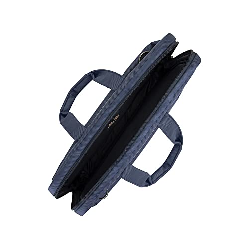 Rivacase Bleue sacoche ordinateur portable légère avec poches accessoires