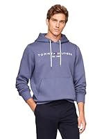 Tommy Hilfiger Men's Tommy Logo Hoodie, Blue, Medium