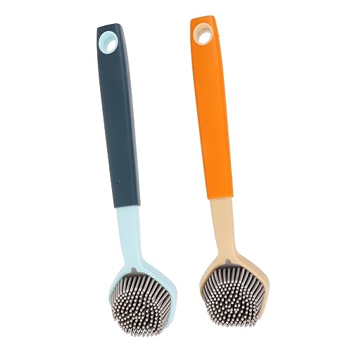 2 Piezas Cepillo De Limpieza Lechada Fregadero Limpiador De Sartenes El Secado Esponja Varita Mágica Lavavajillas Dispensador Poseedor Cepillo De Cocina Plato Ayuda Gel De Sílice Genérico