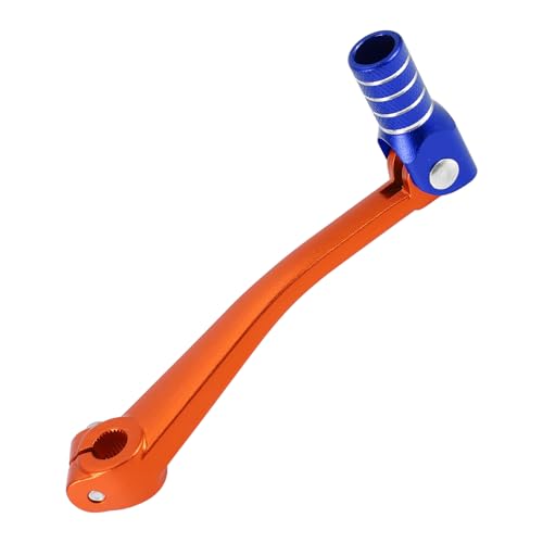 Motoforti Palanca De Cambio Plegable Para Moto Para Bosuer 125 Pedal De Aleación De Aluminio Palanca Naranja Cabeza Azul Con Anillo Plateado