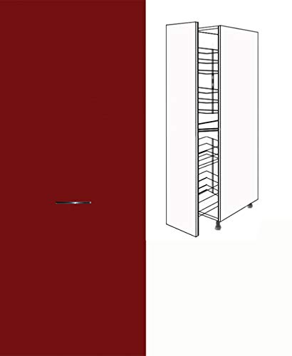 Premium-Ambiente CHH472 Hochschrank Apothekerschrank 154cm hoch Vollauszug Softclosing EURODEKOR®(Breite 45cm, 58 Burgund) Cover