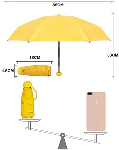Image of Capsule Umbrella UV Protection Tablet Umbrella For Rain Windproof & Sun Protection Features, Double Layer 5 Folding Automatic Open Compact Capsule Case For Men Women Kids