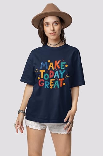 Image of Reifica Pure Cotton Half Sleeve Loose Fit Oversized T Shirts for Women /Girls Combo Pack of 2