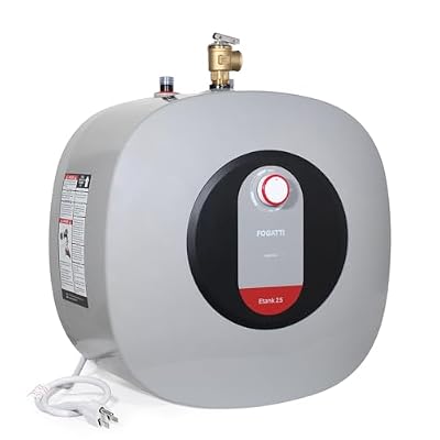 FOGATTI Mini Tank Water Heater Electric, 2.5 Gallon Point of Use Hot Water Solution for Under Sink 110V 120V