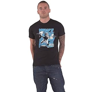 Nirvana T Shirt Nevermind Cracked Band Logo Nouveau Officiel Homme Noir - Les Beatles, Paul McCartney, John Lennon, RIngo Starr, George Harrison