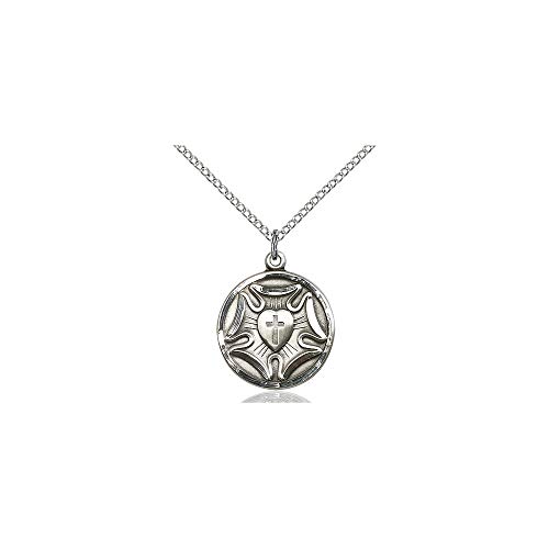 DiamondJewelryNY Sterling Silver Lutheran Pendant