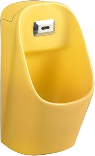 Wall-Mounted Children's Urinal, Smart Sensor Flush, Splash-Proof Portable Men's Urinal, Ceramic Design for Home Use, White Color, Ideal for Kids and Families