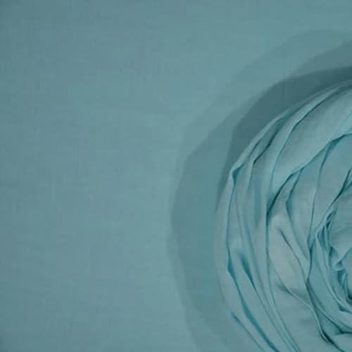 Image of Plain Mulmul Soft Cotton Fabric | Lightweight Breathable Mulmul Cloth | Super Quality Natural Cotton Fabric for Kurta, Dress, Dupatta, Lining & Craft Use (Sky Light, 2.5 Meters)