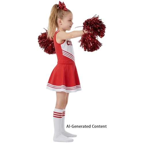 Disfraz de Porrista para Niñas Talla Small Rojo miniatura 4