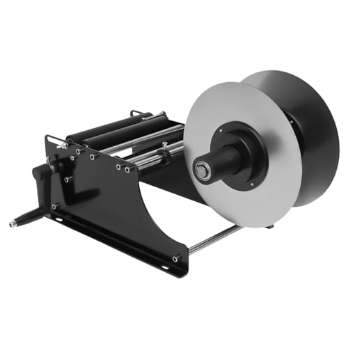 Image of Semi Automatic Round Bottle Labeling Machine, MT-30 Manual Labeling Machine Adjustable for 0.79-4.72 inch Diameter with Cartridge for Vial Light Small Bottles Effortless Labeling