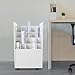 Blue Print Storage Organizer Cart 20 Slots, Movable Roll File Cart Roll File Storage Holder Poster Storage Cabinet with Lockable Wheels, Construction Plan Holder for Office and Home (White, 20 Slots)