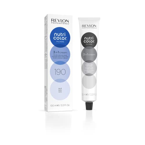 REVLON PROFESSIONAL Nutri Color FILTERS – FASHION FILTERS 190 Blau, 100 ml, Farbmaske mit INSTA-PIC-TECHNOLOGY, Tönungsmaske für aufregende Farbergebnisse & intensive Haarnuancen, vegan