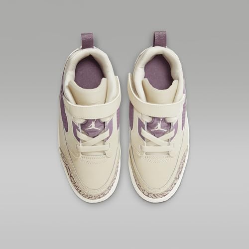 Jordan Spizike Low Little Kids' Shoes (FQ3951-200, Legend Light Brown/Violet Dust/Sail/CRI) Size 24