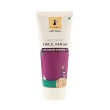 Pilgrim Red Vine Face Mask with Mulberry & Rosehip Oil | Wash-Off Mask for Clear, Smooth & Radiant Skin | Hydrating Formula for All Skin Types | Vegan & Cruelty-Free | 3.53 Oz 100g