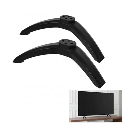 BESTYASH Universal Tv Base Bracket Replacement Legs with Screws Stable Pedestal Support for Televisions Monitors Desktop Home Theater Stand