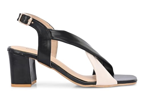 Image of Karaddi Women Fashion Sandal | Ladies Sandals Pull On Block Heels for Women | Office Wear Footwear for Women | Party Sandals for Women | Back Strap Ladies Sandal