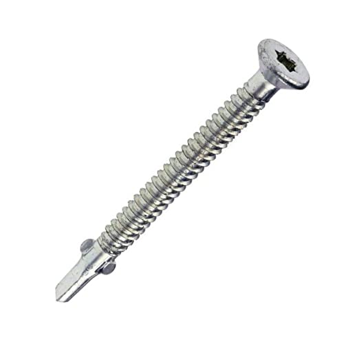 WSDST Diameter 6.3 mm x 50 mm Wing Drill Screws Countersunk Head for Wood on Steel Drilling Screws Torx TX
