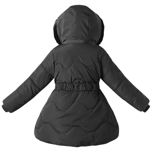Little Girls Puffer Winter Jacket Coat Fleece Lined with Hood Long Warm Clothes2