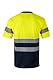 VELILLA Zweifarbiges Kurzarm-T-Shirt mit hoher Sichtbarkeit und reflektierenden Bändern, EN ISO 13688:2013 / EN ISO 20471:2013 + A1:2016, Unisex, gelb, XL