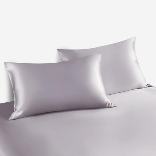 Miniatura 2 de Linenwalas Juego de 2 fundas de almohada estándar de bambú orgánico, ropa de cama natural más suave y fresca (plata, estándar)