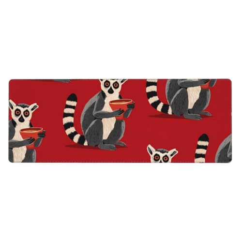 Grand tapis de souris lémuriens 80x30 cm pour embellir votre bureau à la maison
