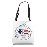 Sloth 4th of July American Flag USA Sunglasses Holiday Tote Bag