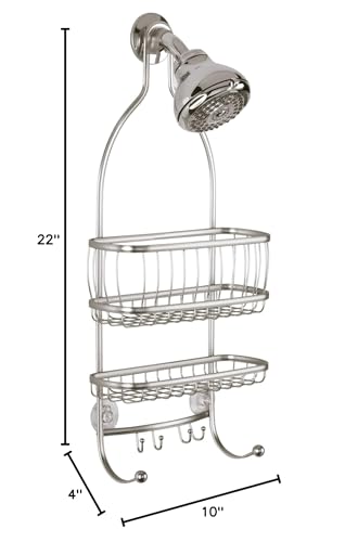 image for InterDesign iDesign York Metal Wire Hanging Shower Caddy, Extra Wide S