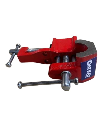 Oaykay Tools Baby Vice, Baby Vice Clamp, Hobby Vice, 50mm Baby Vice, Baby Vise Tool, Hand Vice, Hand Vise, Baby Vise, Table Baby Vice Clamp Red, Jeweler Tool Vice 1