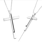 [WENJ] 護身クネックレス 軽量 ポータブル 女性 緊急用 防犯護身用グッズ 用キーホルダー 自己防衛用ペンダント 男女兼用 防災 車 ガラス 災害 車内 痴漢防止武器 ファッションジュエリー ギフト 十字架伸縮ネックレス
