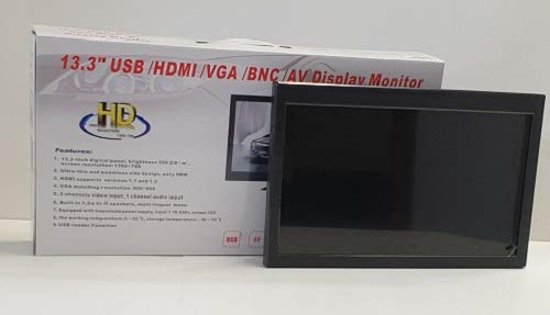 Monitor 13.3 pollici full HD per telecamere display led HDMI-VGA-BNC-USB-AV