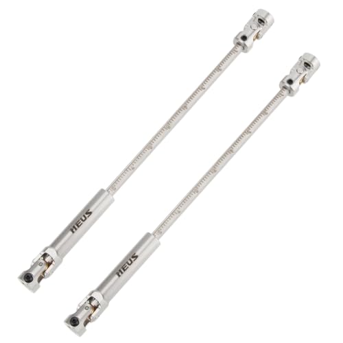 MEUS RACING V2 SCX24 Driveshaft Cut to Length Driveshaft for 1/24 Axial SCX24 RC Crawler Car (Silver)