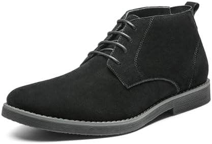 Bruno Marc Herren Chukka Stiefel Desert Boots | 4-Loch-Schnürung mit Stretch-Kragen Herren Smart Casual Chukka Stiefeletten Boots Stoßdämpfende Elastische EVA-Fußbettung