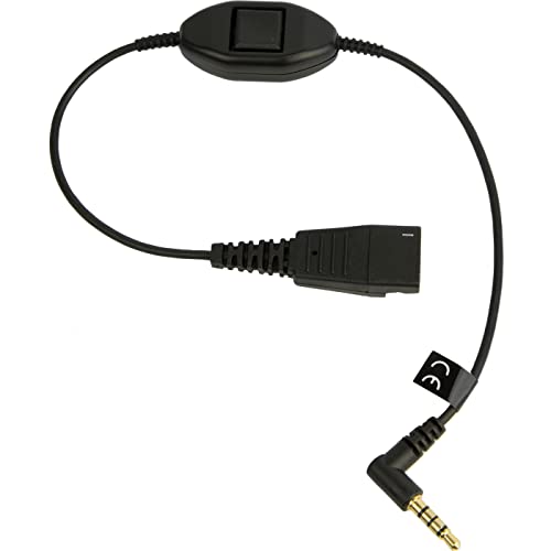 Cable Jabra QD a 3.5 mm con Push-to-Talk y Desconexión Rápida