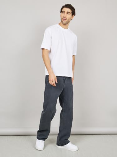 Image of Styli Men Balloon Fit Jeans with Pocket Construction | High-Rise Relaxed Fit Denim Pants | Comfortable Casual Everyday Wear | Stylish Wide-Leg Denim for Smart Casual Outfits