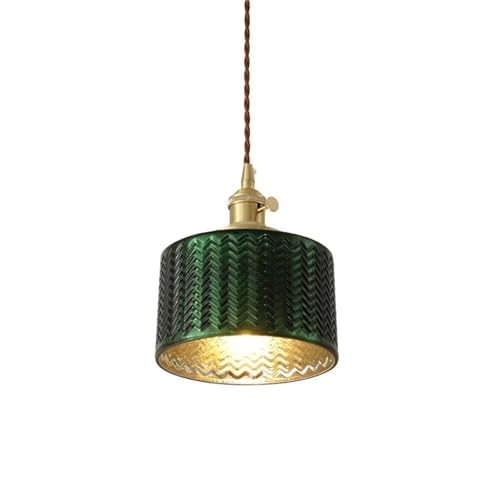Chandelier tête E27 en verre suspendu rétro luminaire de bar