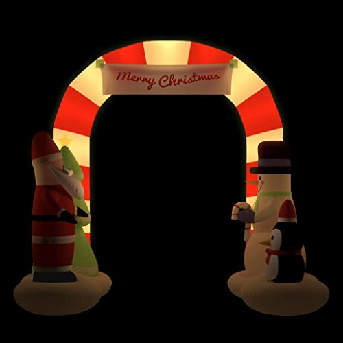 Skm Christmas Inflatable Santa & Snowman Arch Gate Led 102.4" (3.61 Kg/7.942 Lbs) #TOP1