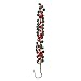 LIZEALUCKY 1:12 Mini Dollhouse Garden Scene Rose String Easel Swing Decorative Long Bouquets(Red)