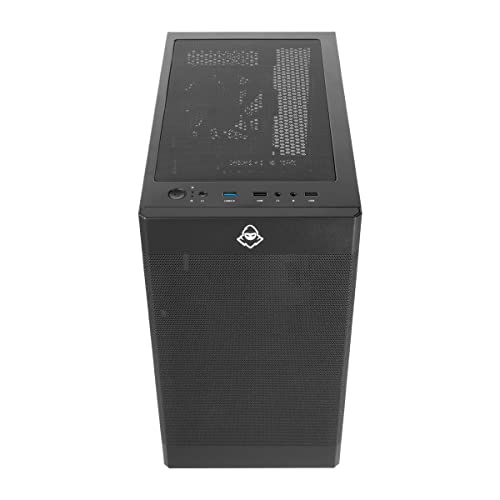 GABINETE GAMER MANCER GOBLIN, LATERAL DE VIDRO, COM 1 FAN, PRETO, MCR-GBN-BK01