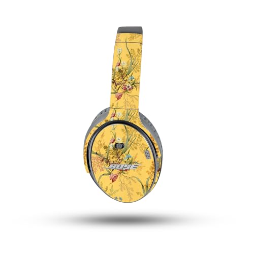 Image of MightySkins Skin Compatible with Bose QuietComfort 35 II Headphones - Yellow Marble End | Protective, Durable, and Unique Vinyl Decal wrap Cover | Easy to Apply