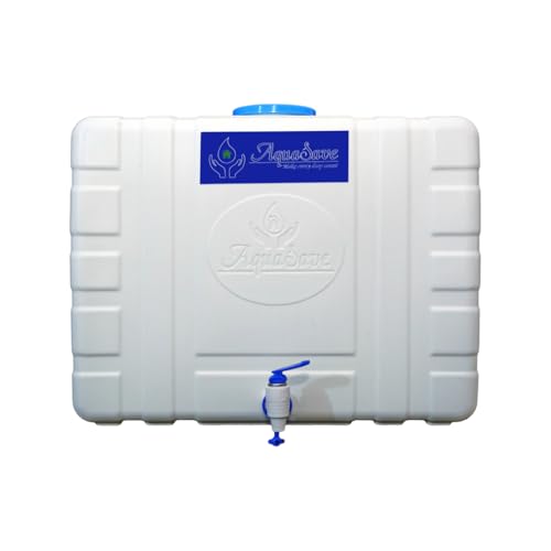 Aquasave RR1 auto sensor RO waste water saving translucent tank 30 Liters | food grade HDPE plastic tank | wall mountable Jerry Can | Portable water storage tank with tap | Suitable with all type of water purifiers