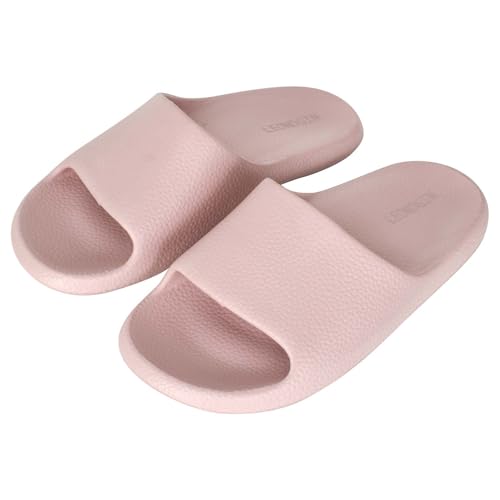 Colexy Pantofole Scarpe da Bagno Donna Ciabatte da Viaggio Pantofole Estive Ultraleggere Sandali Rosa Eleganti Antiscivolo Sliders Cloud Morbide per Bagno Spiaggia Viaggi Interni Esterni, 38-39