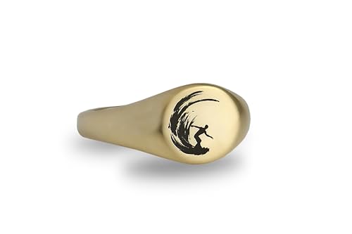 Bague vague résistante à l'eau de mer pour surfeurs qui ne ternit pas en session