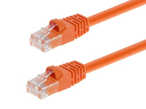 Cable de red Monoprice Cat6 UTP 10 ft naranja miniatura 1