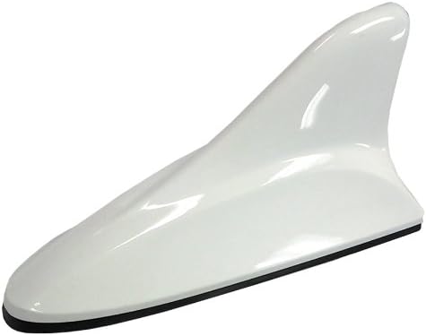 Shark Fin Amplified AM/FM Antenna Universal Style (White)