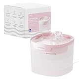 Cheerble 猫自動給水器 猫給水器 ポンプレス 循環式 お手入れ简単 食洗機対応 常時稼働モード 大容量2L 静音 フィノレター付き (E1 Lite ピンク)